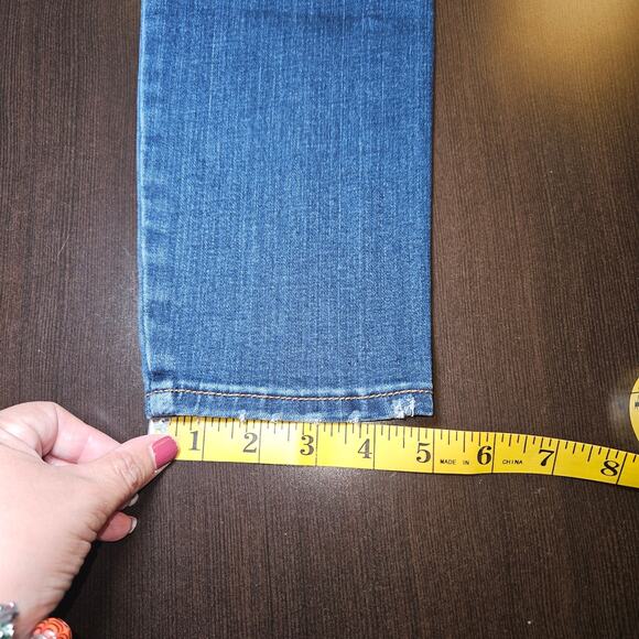 American Eagle Jegging Women’s 8R Blue Super Stretch Distressed Skinny Jeans Y2K - Picture 12 of 12